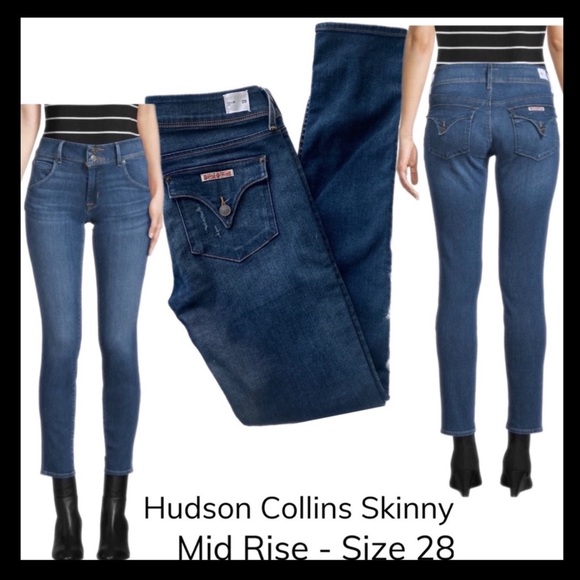 Hudson Jeans Size Size 28 Collins Skinny Medium Rise in Very Good Condition. - Picture 1 of 11